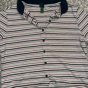 Wildfable;button-down cropped top w collar